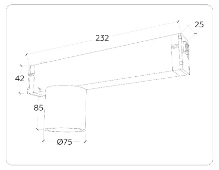 Трековый магнитный светильник Ambrella Light Magnetic 220V GL1242