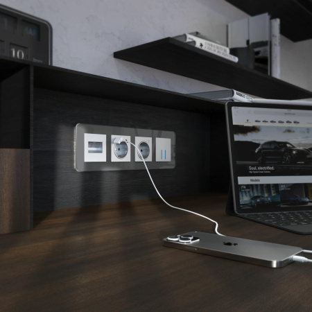 Рамка Werkel Elite на 4 поста графит W0042440