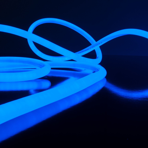 Светодиодный гибкий неон LS003 220V 9.6W 144Led 2835 IP67 круглый синий Elektrostandard