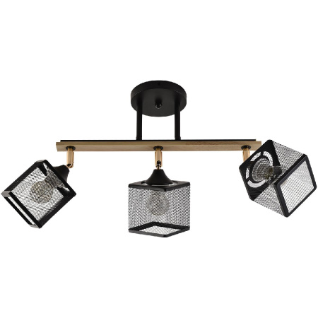 Спот Reluce 01591-3.3-03B BK+FGD+WOOD