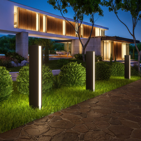 Ландшафтный светильник Elektrostandard 1538 Flat чёрный 4690389172458