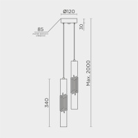 Подвесной светильник Modelux ML.88987.2 GD