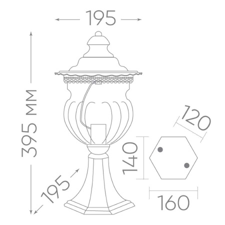 Уличный светильник Feron Флер PL594 11622