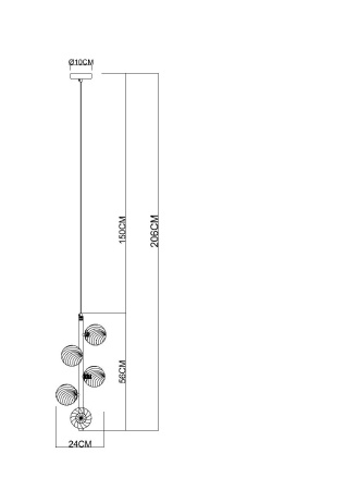 Подвесной светильник Arte Lamp Etereo A5261SP-5GO