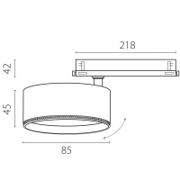 Трековый трехфазный светильник Quattro LED с управлением DALI Lightstar Alta Pro A5536DALI