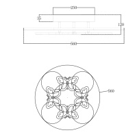 Потолочный светильник Escada Butterfly 10272/8LED