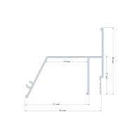 Алюминиевый профиль для натяжного потолка Apeyron 08-60