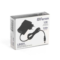 Блок питания для светодиодной ленты Feron LB005 12V 12W IP20 1A 48050