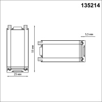 Соединитель Г-образный с токопроводом Novotech Shino Smal 135214
