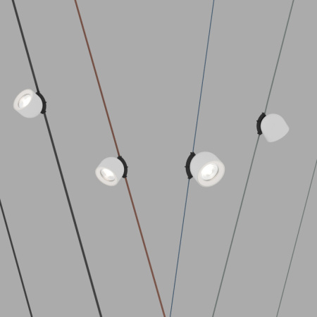 Трековый однофазный светильник Denkirs Belty spot DK5640-WH+BK