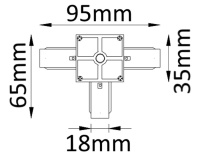 Соединитель T-образный однофазный Crystal Lux CLT 0.211 03 BL