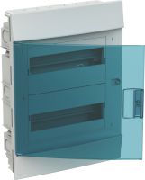 Бокс ABB Mistral41 встраиваемый 24М (2x12) зеленая дверь с винтовым клеммным блоком