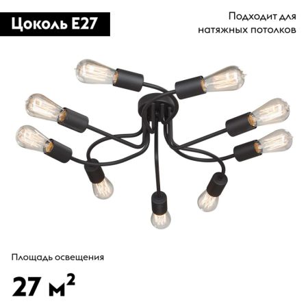 Потолочная люстра Vitaluce V4449-1/9PL