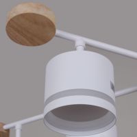 Люстра на штанге Reluce 78730-0.3-08 GX53 WH+WOOD