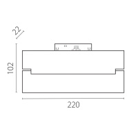 Трековый однофазный светильник заливающего света Lightstar Uno CCT 269007CCT