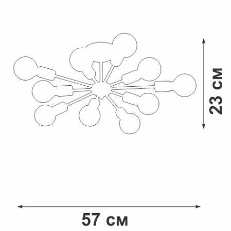 Люстра на штанге Vitaluce V4261-0/10PL
