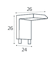 Соединитель вертикальный угловой для магнитного шинопровода Italline IT09-9032 black