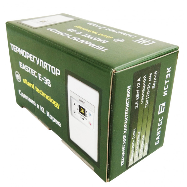 Терморегулятор для теплого пола Eastec E-38 Silent накладной бесшумный