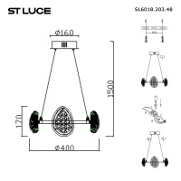 Подвесная люстра ST Luce Enigma SL6018.203.48