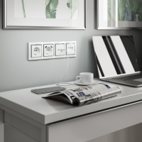 Рамка Snabb на 4 поста белая WL03-Frame-04-white Werkel