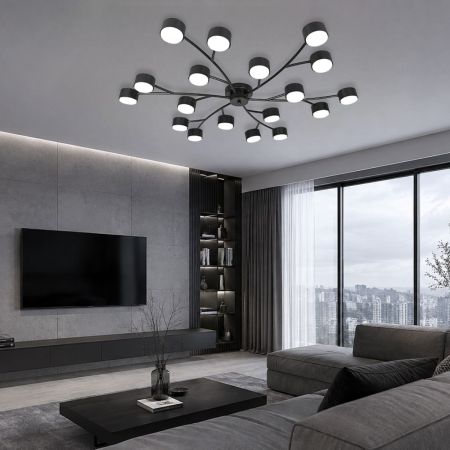 Потолочная люстра Escada Fluxen 120009/18C Black ES0000034L