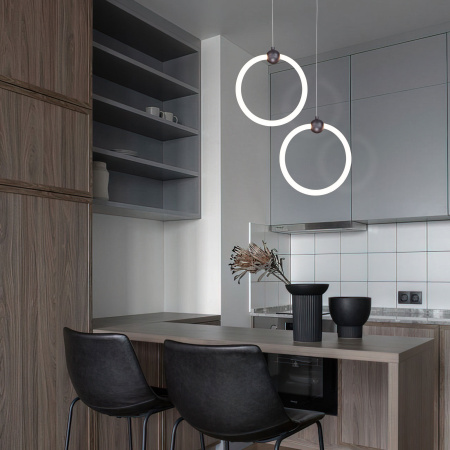 Подвесной светодиодный светильник Eurosvet Rim 90166/1 черный