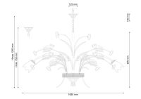 Подвесная люстра Lucia Tucci Fiori Di Rose 1760.12