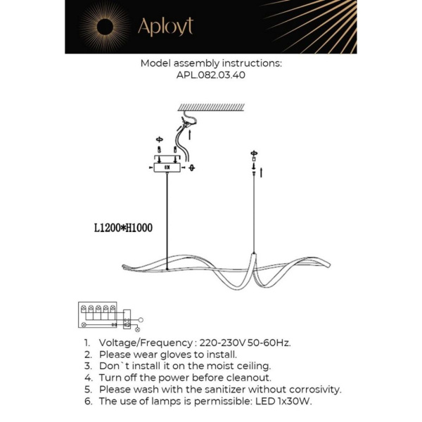 Подвесная люстра Aployt Judyta APL.082.03.40