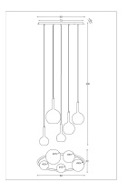 Каскадная люстра Arte Lamp Gala A2720SP-5SG