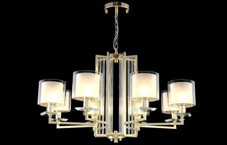 Подвесная люстра Crystal Lux Nicolas NICOLAS SP-PL8 GOLD/WHITE