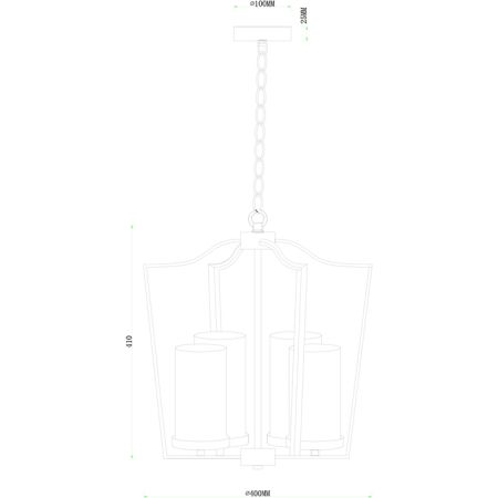 Подвесная люстра Arte Lamp Nuvola A7017SP-4BK