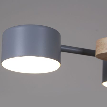 Потолочная люстра Reluce 03758-0.3-10 GREY+WOOD GX53