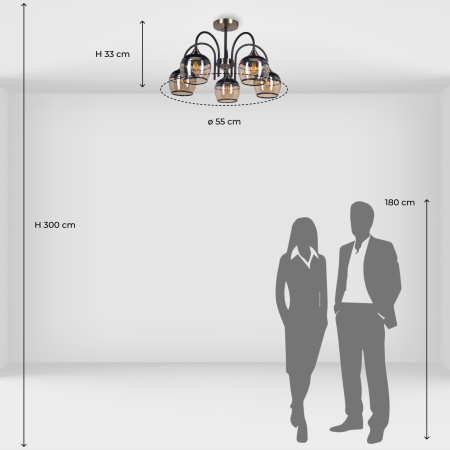 Люстра на штанге De Markt Блеск 315015605