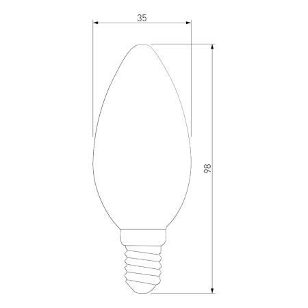 Лампа светодиодная филаментная Elektrostandard BLE1409 E14 9W 3300K прозрачная 4690389150678