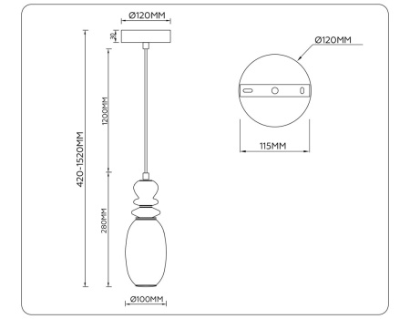 Подвесной светильник Ambrella Light High Light Ceramo Modern LH53141