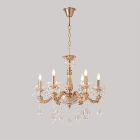 Подвесная люстра Crystal Lux ELIZABETH SP6 BRASS