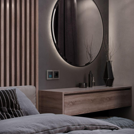 Рамка из акрила на 2 поста Acrylic графит W0022704 Werkel