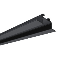 Профиль угловой накладной Apeyron ширина ленты до 10мм (рассеиватель, заглушки - 2шт) 08-07-ЧБ