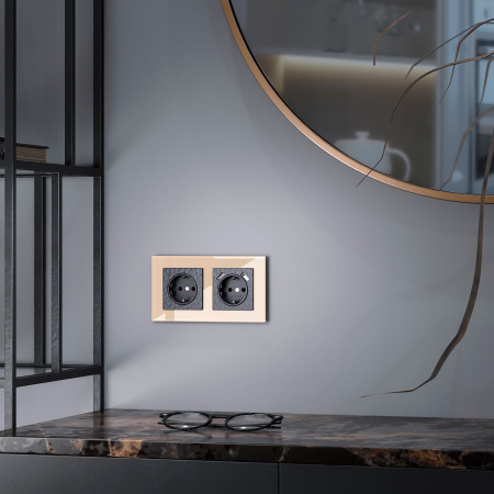 Рамка на 2 поста шампань WL01-Frame-02 Werkel