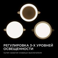Встраиваемая светодиодная панель безрамочная Apeyron FLP 06-106