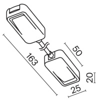 Коннектор питания L-образный Maytoni Technical Radity TRA084CPC-B-12