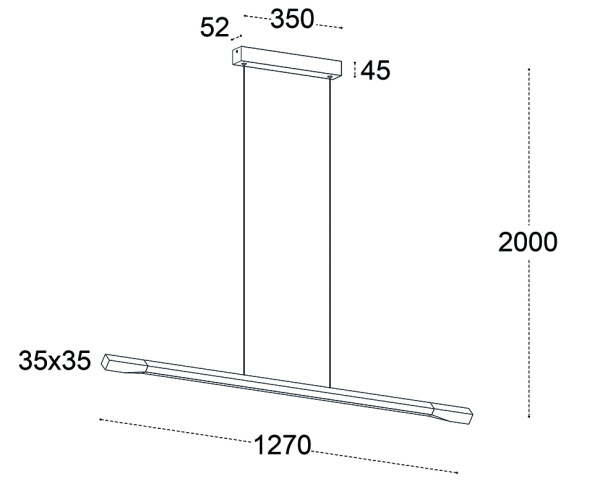 Линейный подвесной светильник Italline IT013-6020 black/silver 3000K