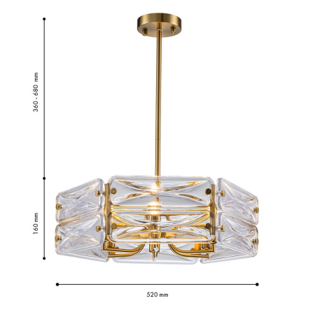 Люстра на штанге Favourite Glacies 4764-6P
