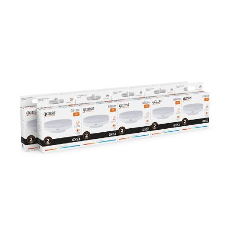 Лампа светодиодная Gauss GX53 9W 3000K матовая 83819