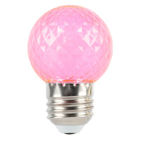Лампа светодиодная Feron LB-385 шар розовый прозрачный E27 1W 230V 52177