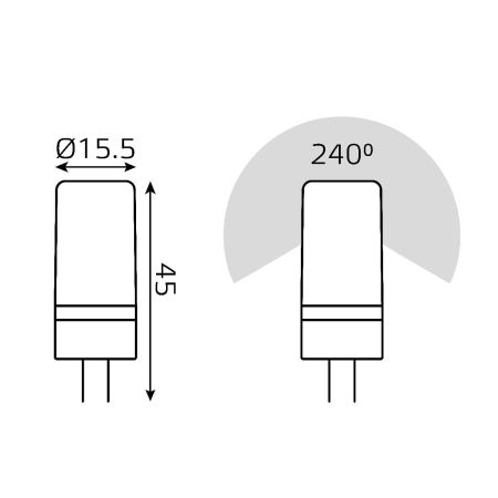 Светодиодная лампа Gauss Elementary G4 5W 3000K 18015