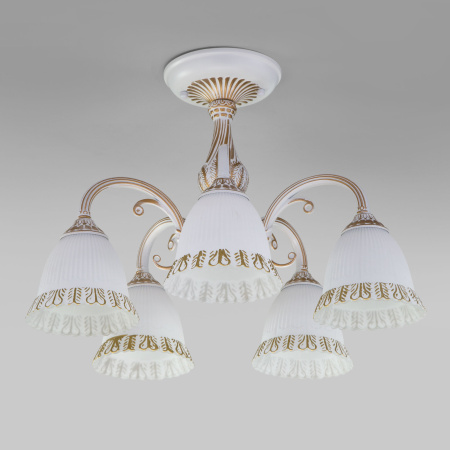 Потолочная люстра Eurosvet Campina 60107/5 белый с золотом