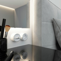 Выключатель на 4 положения двухклавишный (белый матовый/хром) W5822050 Werkel