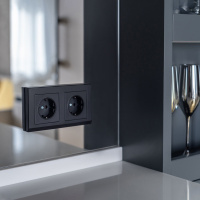 Рамка Stark на 2 поста черный WL04-Frame-02-black Werkel