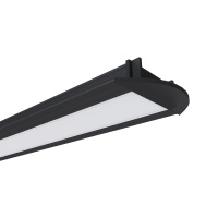 Профиль встраиваемый Apeyron ширина ленты до 10мм (рассеиватель, заглушки - 2шт) 08-02-ЧБ